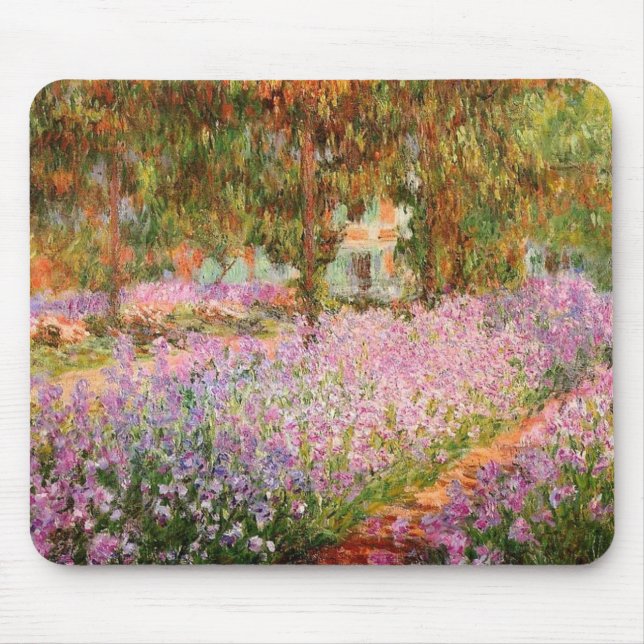 Mousepad Írises no Jardim por Monet (Frente)