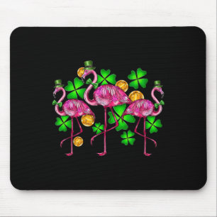 Mousepad Irish Flamingo Dia de São Patrício Bird Animal Kid