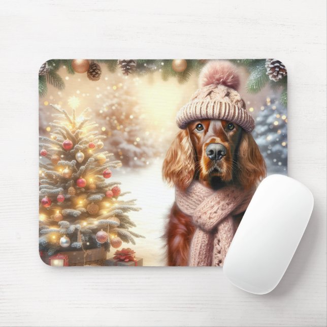 Mousepad Irish Setter Christmas (Com mouse)