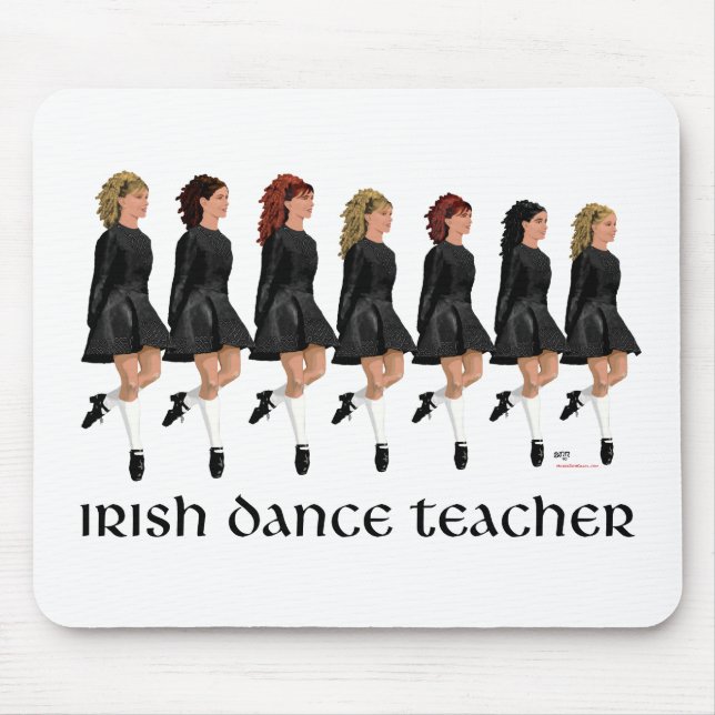 Mousepad Irish Step Dance Teacher - Black Line (Frente)