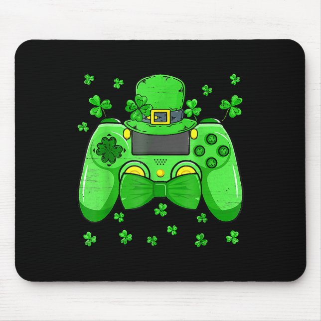 Mousepad Irish Video Game Controller Tie St Patricks Da (Frente)