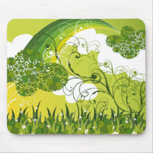Mousepad Irlandês afortunado do trevo dos trevos do dia de