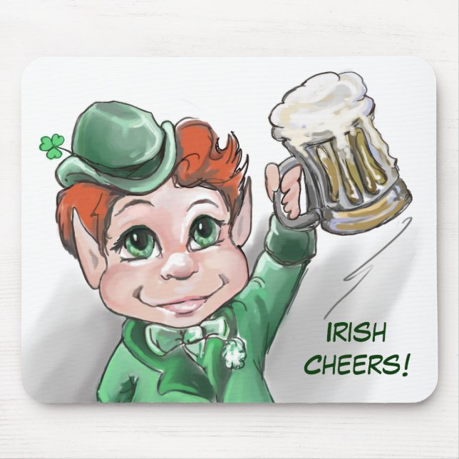 Mousepad Irlandês Cheers! Bloco de Retrato (Frente)