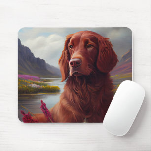 Mousepad Irlandês Vermelho em uma Pá: Uma Aventura Cênica
