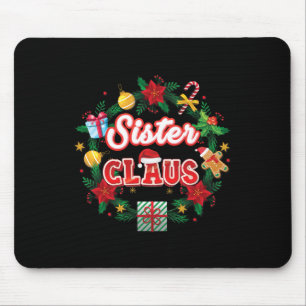 Mousepad Irmã Claus Papais noeis de Natal Laurel Wreath Mis