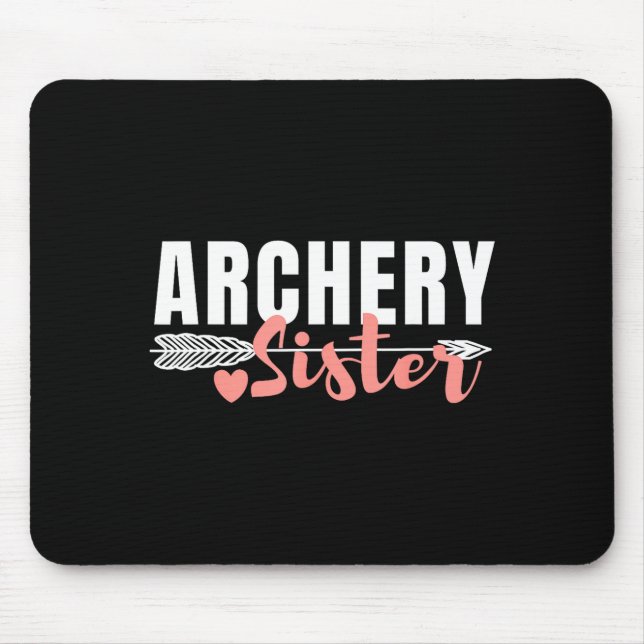 Mousepad Irmã de arqueiros fofa foto da equipe familiar com (Frente)