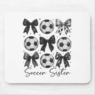 Mousepad Irmã de Futebol Coquete Engraçada Arco Irmã de Fut