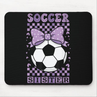 Mousepad Irmã de futebol legal bola roxa fofa coquete arco