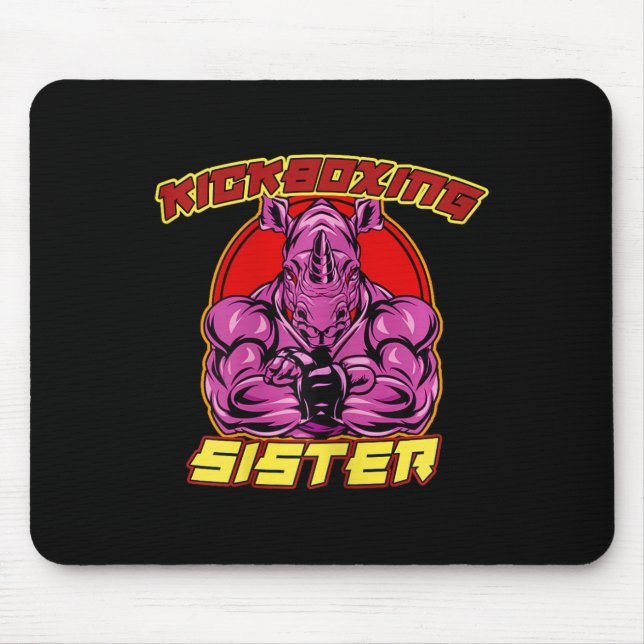 Mousepad Irmã de Kickboxing Artes Marciais  (Frente)