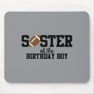 Mousepad Irmã Do Menino Do Aniversário Amante Do Futebol Pr