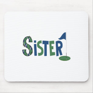 Mousepad Irmã Do Menino Do Aniversário Buraco Em Um Golfe E