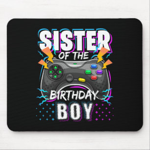Mousepad Irmã Do Menino Do Aniversário Jogo De Vídeo Combin