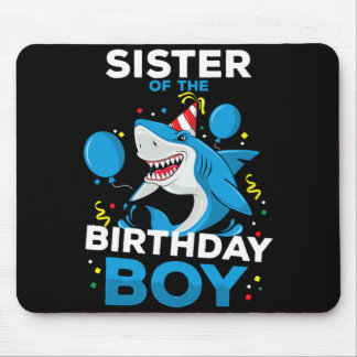 Mousepad Irmã do Menino do Aniversário Tema de Tubarão Ocea