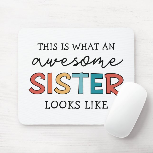 Mousepad Irmã Incrível Engraçada | Presentes para a Melhor  (Com mouse)