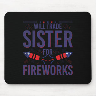 Mousepad Irmã Irmã Fogos De Artifício Irmão 4º