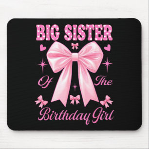 Mousepad Irmã mais velha aniversariante coquette rosa combi
