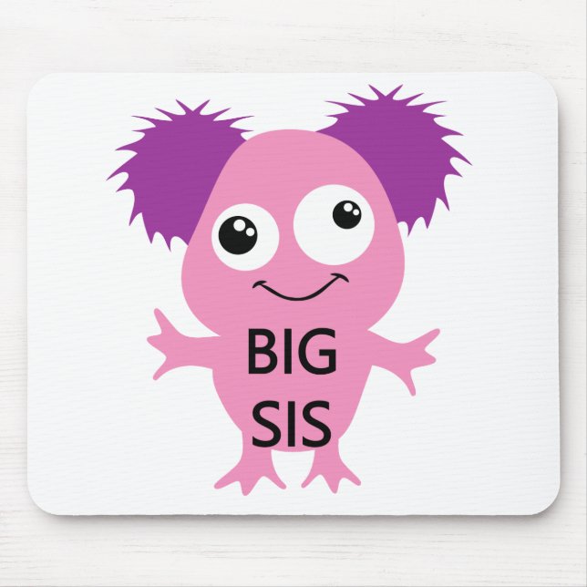 Mousepad Irmã Mais Velha Monstro Rosa (Frente)