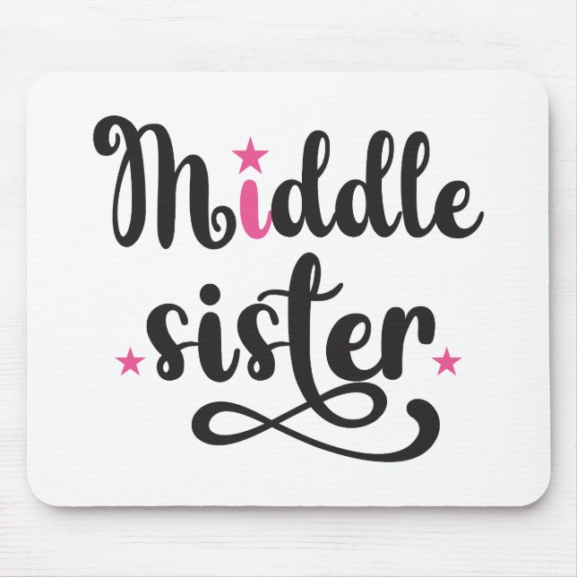Mousepad Irmã Média, Estrelas Bonitas (Frente)