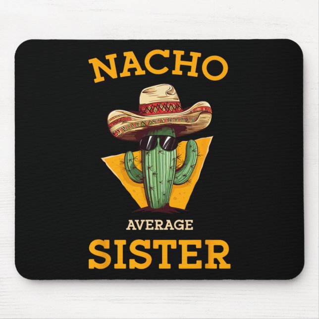 Mousepad Irmã Nacho Média Cinco Sombrero de Cacto Mexicano (Frente)