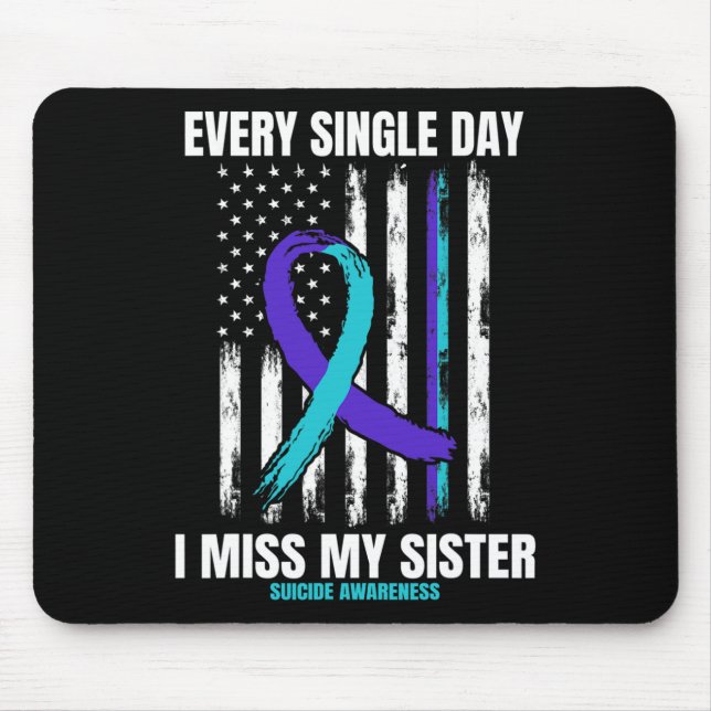 Mousepad Irmã Prevenir Consciência Suicida Bandeira America (Frente)