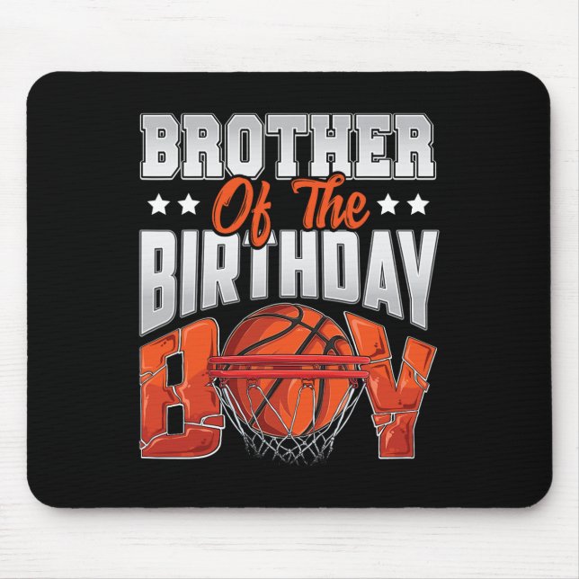 Mousepad Irmão Bysketbyll Família Birthday Boy Byller B-da (Frente)