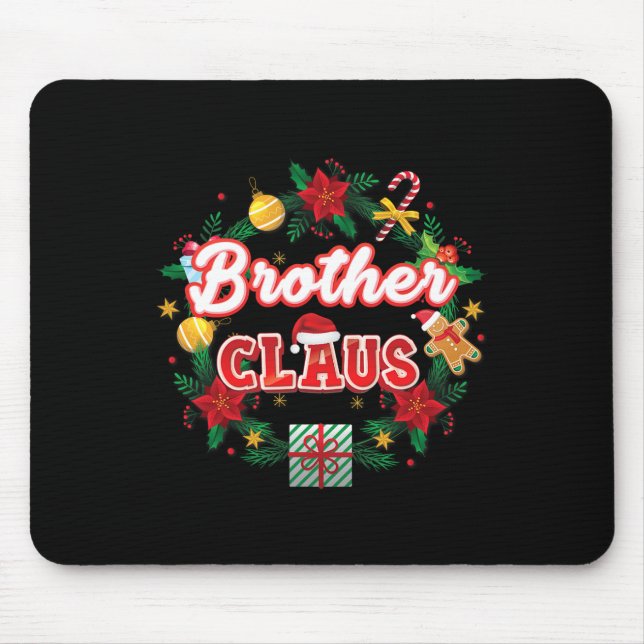 Mousepad Irmão Claus Papais noeis de Natal Laurel Wreath Mi (Frente)