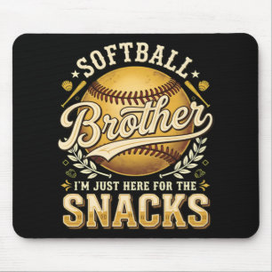 Mousepad Irmão de Softball Divertido Lanches Esportes