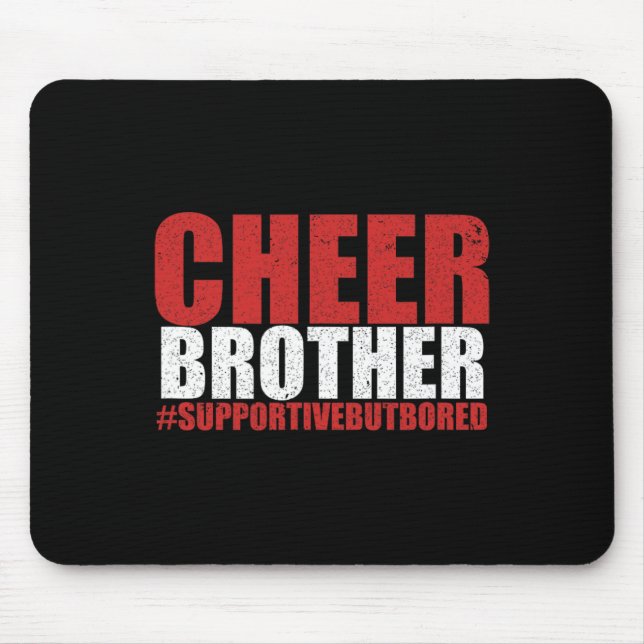 Mousepad Irmão de Torcida Engraçado Irmão de Apoio à Cheerl (Frente)