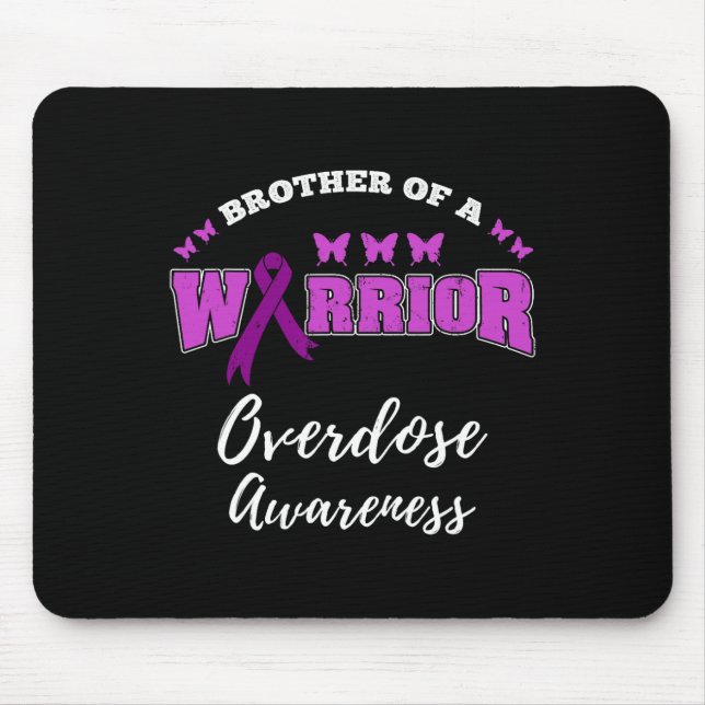Mousepad Irmão de um Guerreiro Conscientização sobre Overdo (Frente)