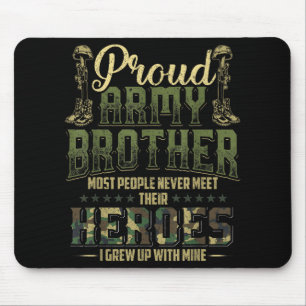 Mousepad Irmão do Exército Orgulhoso Camisa Vetera Militar