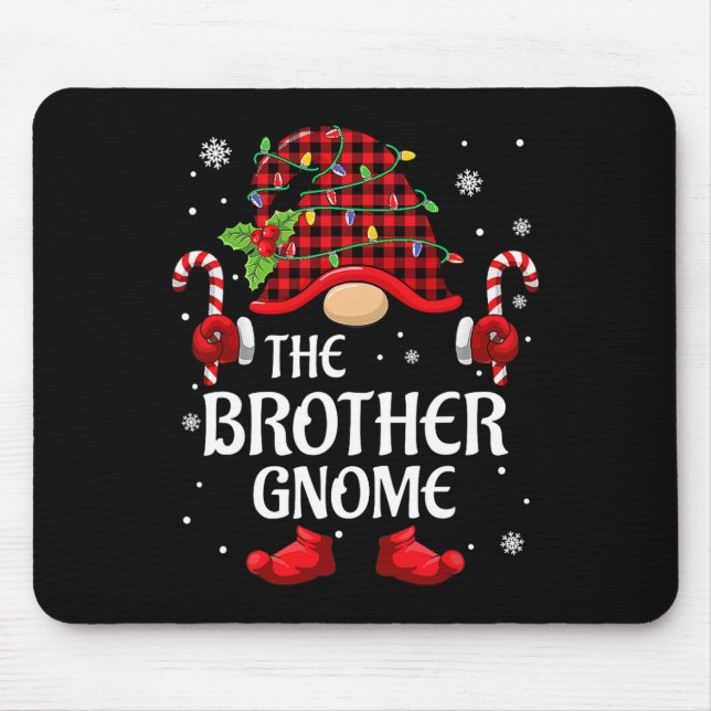Mousepad Irmão Gnomo Correspondência De Pjs De Natal Para F (Frente)