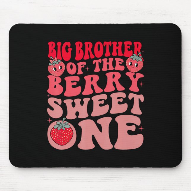 Mousepad Irmão Mais Velho Da Morango Doce Fruta Morango (Frente)