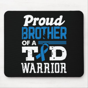 Mousepad Irmão Orgulhoso De Um Guerreiro T1D Sensibilização