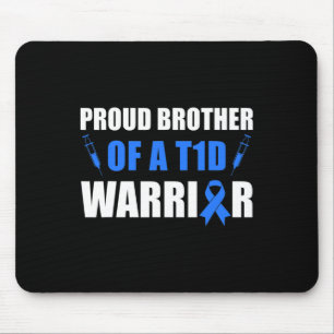 Mousepad Irmão Orgulhoso De Um Guerreiro T1d Sensibilização