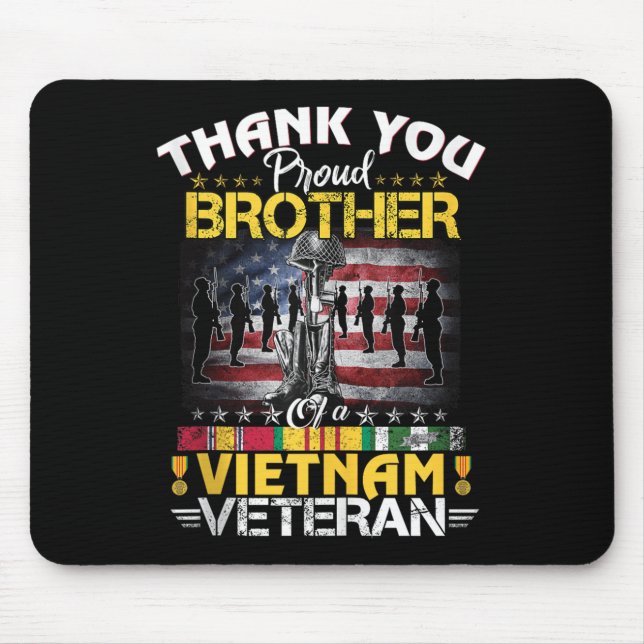 Mousepad Irmão Orgulhoso De Um Veterano Do Vietnã - Muito O (Frente)