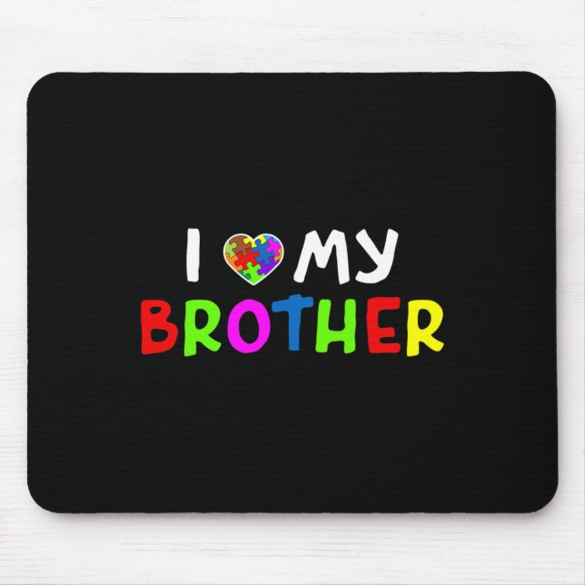 Mousepad Irmãos Crianças Conscientização do Autismo (Frente)