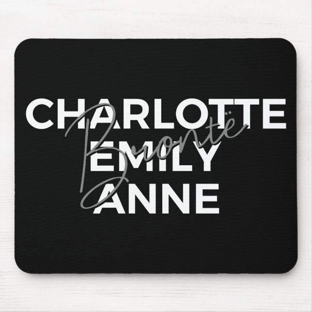 Mousepad Irmãs Brontë II - Charlotte & Emily & Anne (Frente)