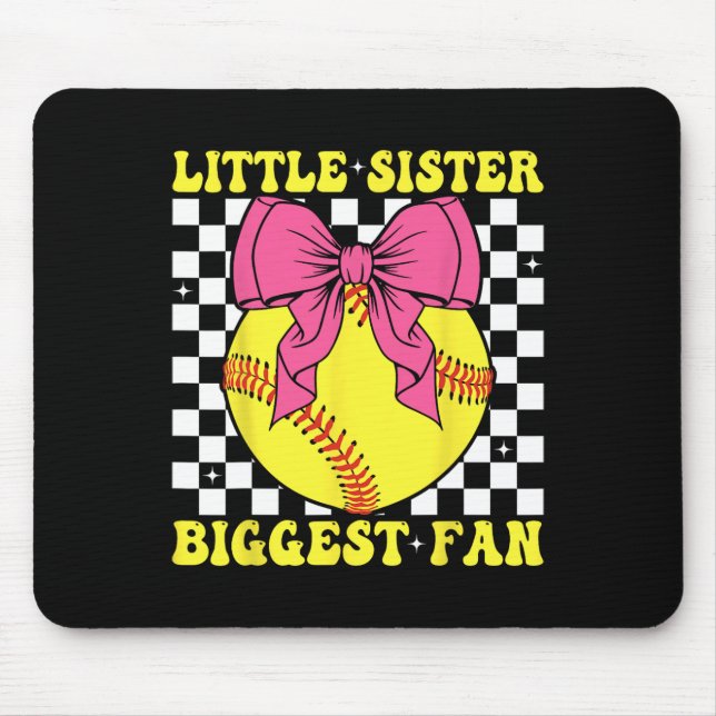 Mousepad Irmãzinha Maior Fã Retro Softll Irmã Menina (Frente)