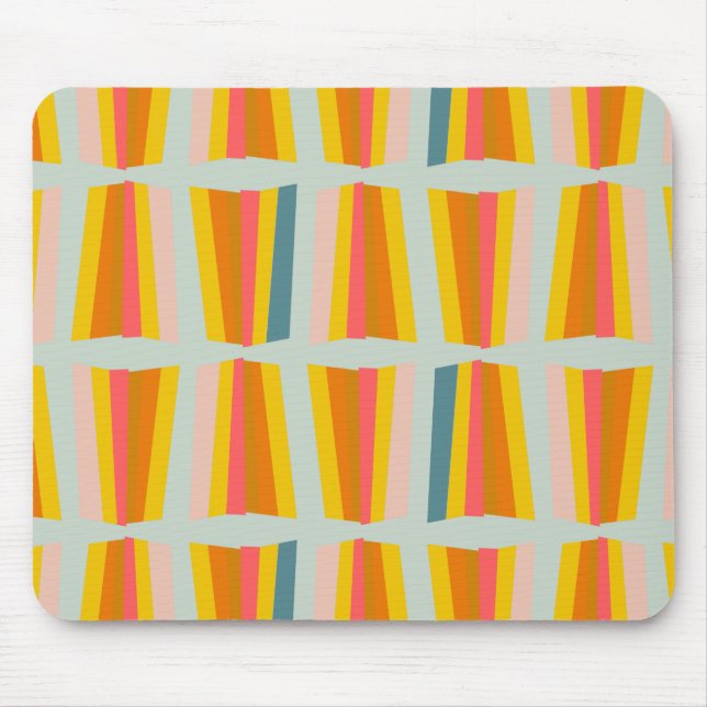 Mousepad irradie o raio alaranjado do sol do ouro do (Frente)