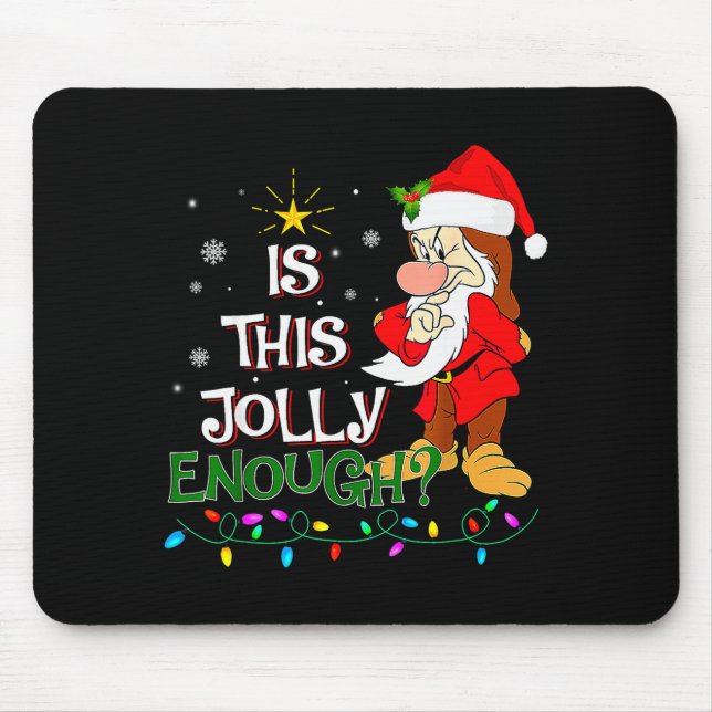 Mousepad Is This Jolly Enough Mpy Elf Pajama Christmas Ligh (Frente)