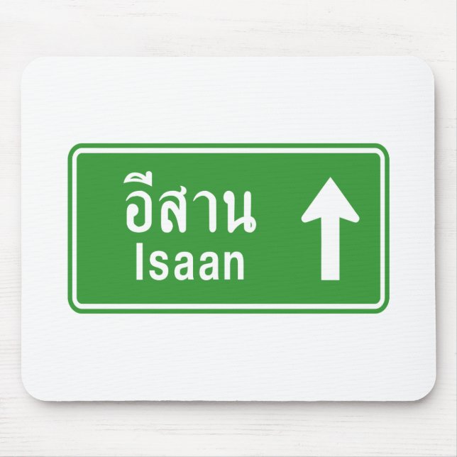 Mousepad Isaan Ahead ⚠ Sinal De Tráfego Rodoviário Tailandê (Frente)