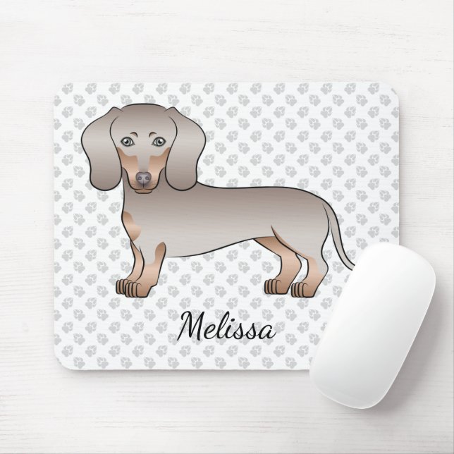 Mousepad Isabella E Tan Cachorro Dachshund De Cabelo Curto  (Com mouse)