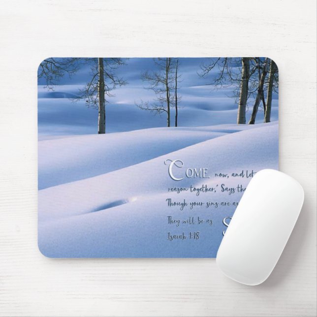 Mousepad Isaiah 1:18 Inspiracional (Com mouse)