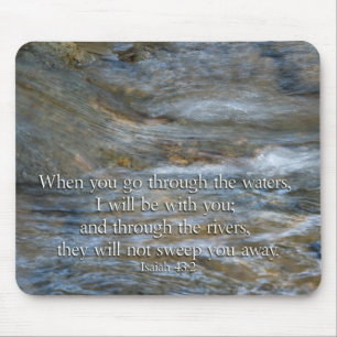 Mousepad Isaiah 43:2 Quando você passa pelas águas