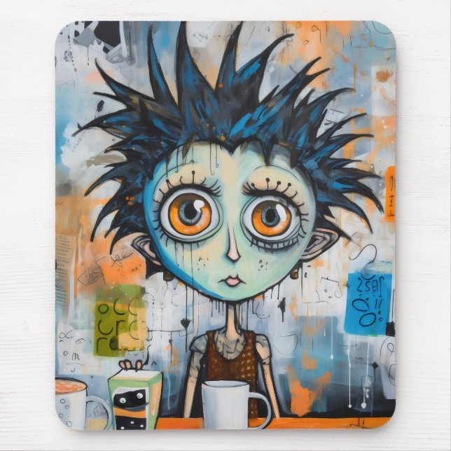 Mousepad Isak Inkwell segunda-feira de manhã chorão (Frente)