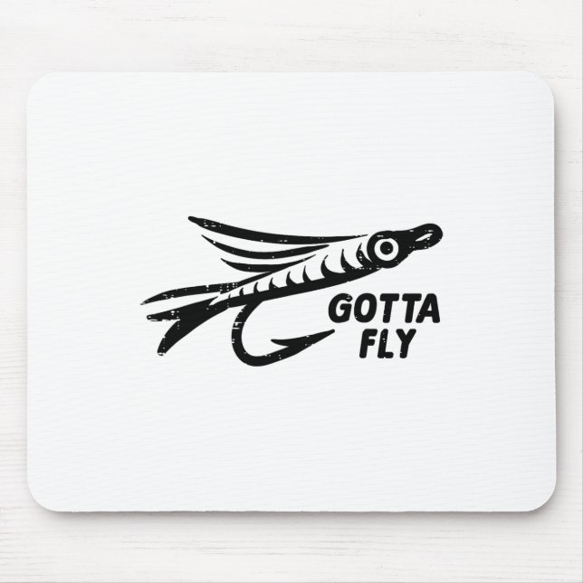 Mousepad Isca de pesca de mosca, isca de pesca, pescador, h (Frente)