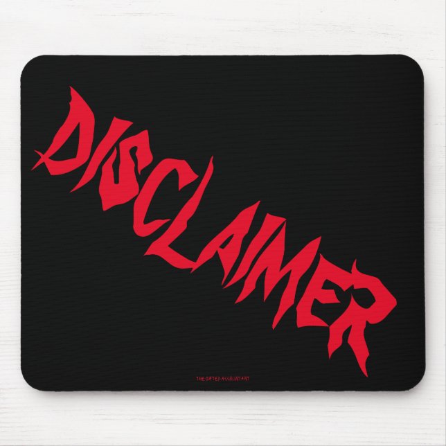 Mousepad "Isenção de responsabilidade" (Frente)