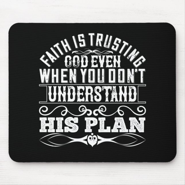 Mousepad Islã - A fé é a confiança de Deus (Frente)
