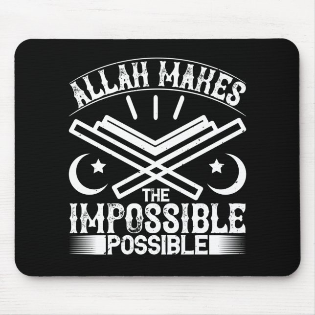 Mousepad Islã - Alá Torna o Impossível Possível (Frente)