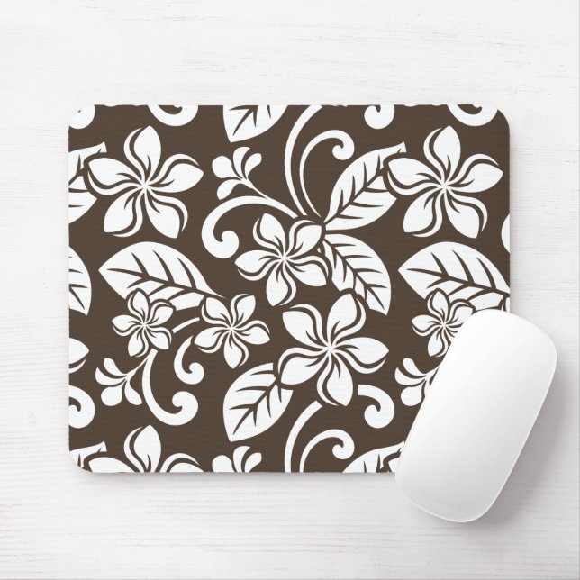MOUSEPAD ISLAND PLUMERIA (COFFEE BROWN) (Com mouse)